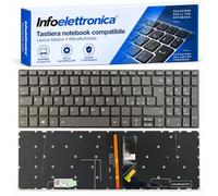 INFOELETTRONICA Tastiera Italiana Retroilluminata Compatibile con Lenovo IdeaPad S340-15API S340-15IWL S340-15IML S340-15IIL, QWERTY IT, Nera con Tastierino Numerico