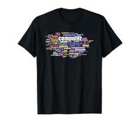 Informatica Colorato Word Cloud Design di Termini Chiave Maglietta