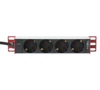 Informatica - Vari - Multipresa 4 Posti Da Rack 10'' Spina Schuko Angolata 1u...