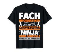 Informatico specialistico divertente scritta Ninja professione informatica Maglietta