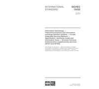 Information technology - Telecommunications and information exchange between systems - Private Integrated Services Network - Specification, functional model and information flows - Wireless........