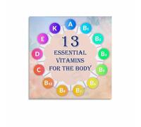 Informative Vitamins Chart Poster - Educational Health Guide Canvas Print Wall Art for Home Decor(Unframed,16x24inch(40x60cm))