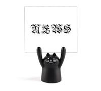 Informazioni Notizie Modello Testo Memo Holder Cartoon Gatto Nero Stand Decorazione