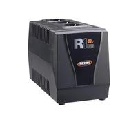 Infosec Regolatore automatico di tensione R1 USB 600VA con 3 Prese Schuko Nero