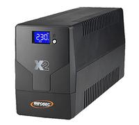 Infosec Gruppo di Continuità UPS X2 500VA LCD con 4 Prese IEC Nero