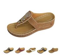 Infraditi Sandali Zeppe Donna Scarpe Estive Moda Eleganti con Dettagli Decorativi per Occasioni Informali Giornate All'Aperto Vacanze Uscite Serate nel Tempo Libero per gli Appassionati di Stile