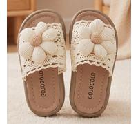 Infradito bianche leggere per bambini dai 3 ai 12 anni, stile popolare e più venduto. Decorazione floreale intrecciata. Suola spessa con design antiscivolo + design con tacco a un piede. Stile estivo 