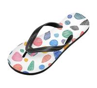 Infradito colorate astratte in gomma con forme astratte, morbide infradito da spiaggia per doccia e piscina (prop1), Forme astratte astratte colorate, X-Small