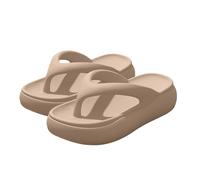 Infradito con cuscino per donne e uomini, antiscivolo, pantofole da donna, pantofole super morbide, suola spessa, cursori in schiuma, sandali da bagno per doccia estivi e spiaggia, cachi, 37.5 EU
