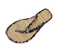 infradito con fondo in bambù, resistenti al sudore, fresche, infradito estive, ciabatte antiscivolo, 3 nero, 39 EU