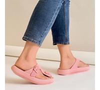 Infradito con suola spessa e soffice, con tacco a zeppa, sandali casual alla moda da indossare dentro e fuori, antiscivolo e antiodore, adatti per studenti e coppie, abbigliamento da spiaggia EUR36,EU