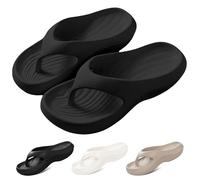 Infradito Con Supporto Plantare Per Donna E Uomo, Infradito Con Supporto Plantare A Cuscino, Sandali Da Passeggio Con Supporto Plantare, Sandali Ortopedici, Per Fascite Plantare (Nero,41)