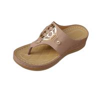 Infradito con Tacco Donna,Sandali Donna Eleganti Tacco Medio,Comode Pantofole Uso Quotidiano Design Perfette Primavera Abbinare,Flip Flop Casual Classic Flessibile Leggero Regolabili per Vacanza