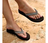 Infradito con zeppe e decorazioni in strass, sandali con suola spessa e tacco alto in EVA per uso esterno, vacanze e spiaggia, adatti per l'autunno, Ognissanti e l'inverno EUR36,EUR37,EUR38,EUR39,EUR4