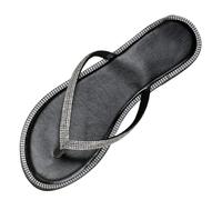 infradito da donna, 40 eleganti sandali con punta di strass, per il tempo libero, con brillantini, leggeri, comodi, eleganti e belli, sandali piatti di grandi dimensioni, sandali da spiaggia alla moda