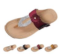 Infradito da donna, alla moda, con decorazione floreale, punta a clip, fondo morbido, tacco pendente, pantofole per tutti i giorni, shopping, vacanze, spiaggia, passeggiate, campeggio, viaggi, comodi