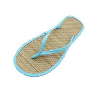 Infradito da donna antiscivolo silenziose rattan comodi sandali piatti pantofole per le donne estive vacanze al mare, Blu, 40 EU