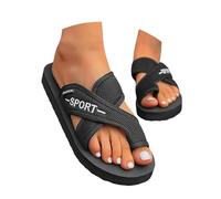 infradito da donna, casual, pantofole da bagno, a maglia, con plateau, comode, da spiaggia, estive, sportive, ortopediche, nero, 40 EU