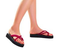 infradito da donna, comode, comode e comode, per il tempo libero, estive, B4 rosa acceso, 39 EU