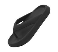 Infradito da donna, comode infradito estive, con plateau, antiscivolo, morbide e antiscivolo, pantofole ortopediche, facili da giardino, Nero , 38 EU