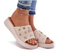 Infradito da donna con pin Vinceza 66741 nei colori beige, nero e fucsia EUR36,EUR37,EUR38,EUR39,EUR40