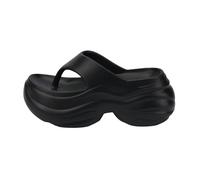 Infradito da donna con supporto per arco plantare, comode pantofole morbide e grosse, antiscivolo, estive, per spiaggia, piscina, attività all'aperto e al chiuso, Nero , 38 EU