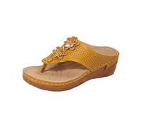Infradito da donna con tacco basso e grosso, ciabatte con zeppa, infradito con clip, ortesi, suola morbida, scarpe da spiaggia, pantofole leggere e comode, sandali da passeggio antiscivolo per