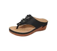 Infradito da donna con tacco basso e grosso, ciabatte con zeppa, infradito con clip, ortesi, suola morbida, scarpe da spiaggia, pantofole leggere e comode, sandali da passeggio antiscivolo per