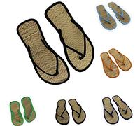 Infradito da donna, eleganti, estivi, in vimini, comode infradito in paglia, per la casa, il bagno, il bagno, traspiranti, per spiaggia, città, giardino e piscina, A01 nero., 38 EU