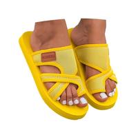 Infradito da donna estate sandali da spiaggia traspiranti leggeri pantofole comode da viaggio, giallo, 36 EU