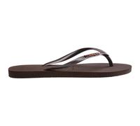 Infradito Havaianas Slim Logo Metallic marrone scuro donna - 33-34