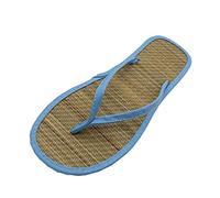 infradito da donna in bambù con infradito piatti, comode pantofole antiscivolo, leggere, resistenti al sudore, per la doccia, per la sauna, unisex, Blu, 38 EU