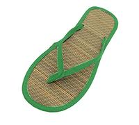 infradito da donna in bambù con infradito piatti, comode pantofole antiscivolo, leggere, resistenti al sudore, per la doccia, per la sauna, unisex, verde, 41 EU