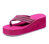 Infradito da donna nel Regno Unito, pantofole a perizoma, pantofole a righe alla moda leggere slip on pantofole da spiaggia estive clip toe ortesi comode infradito con zeppa casual bagno piscina