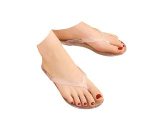 Infradito da donna per spiaggia e piscina, suola piatta, un solo colore, flessibile, inodore