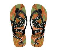 Infradito da donna, sandali da spiaggia, alla moda, estivi, Hawaii, essenziali per viaggi, Motivo serpente floreale, 41 EU