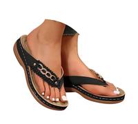 Infradito da donna sandali e ciabatte uk,zeppa ortopedica da donna punta aperta ampia vestibilità Walking Post Arch-support pantofole estive suola morbida antiscivolo scivoli leggere antiscivolo