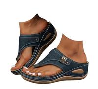 Infradito da donna sandali e ciabatte uk,zeppa ortopedica da donna punta aperta ampia vestibilità Walking Post Arch-support pantofole estive suola morbida antiscivolo scivoli leggere antiscivolo