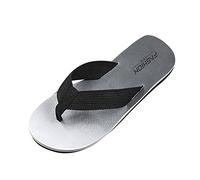 Infradito da uomo, comode pantofole antiscivolo da doccia, fondo piatto, infradito estive per esterni, comode e traspiranti, pantofole da bagno leggere per spiaggia/piscina, Nero , 41 1/3 EU