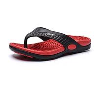 Infradito Da Uomo Con Supporto Per L'arco Plantare Per Fascite Plantare, Pantofole Per Massaggio Con Digitopressione Sandali Per Riflessologia A Punta Aperta Scarpe Da Spiaggia Traspiranti ( Color : R