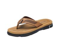 Infradito da uomo, estive, antiscivolo, con clip, per il tempo libero, da indossare all'aperto, spiaggia, casa, sandali slip-on pantofole, Giallo, 42.5 EU
