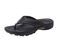 infradito da uomo, impermeabili, antiscivolo, ergonomiche, resistenti al sudore, classiche, pratiche, comode e impermeabili, Nero , 50 EU