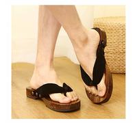 Infradito da Uomo in Legno Giapponese Geta, Scarpe da Spiaggia Sandali Antiscivolo ， Zoccoli da Donna Sani Naturali Naturali con Suola in Legno Tinta Unita, Colori Unisex