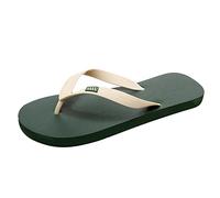Infradito da uomo, non slip, per viaggi, lino, per interni, in bambù, antiscivolo, antiscivolo, resistenti all'usura, verde, 42 EU