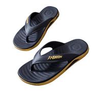 infradito da uomo, piatto antiscivolo, infradito Toe Split, sandali da bagno, estivi, spiaggia, casual, comodi, per il tempo libero, leggere, da spiaggia, gold, 38 EU