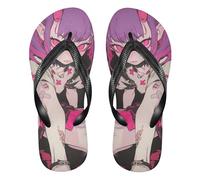 Infradito di gomma della barriera corallina malvagia dei cartoni animati anime per le donne per la casa, Ragazza malvagia del fumetto, XX-Large