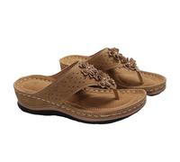 Infradito Donna Con Zeppa Per Spiaggia - Scarpe Basse Donna Estive Apert | Sandali Platform Pianta Larga Ciabatte Con Fiori Suola Antiscivolo Pantofole Leggere Morbide Scarpe Per Vacanze Al Mare