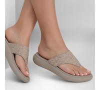 Infradito Donna con Zeppa Skechers Asana Beige con Memory Foam e Supporto Arch