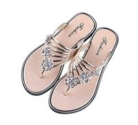 Infradito Donna Estive Ciabatte con Gioielli e Strass Pantofole Donna Estive Antiscivolo Sandali Infradito Spiaggia Estate Pantofola Piatto Sandalo Aperte Flip Flops per Piscina Casa Mare Spiaggia