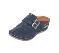 Infradito Donna Estive Comode Ciabatte da Spiaggia con Plateau e Apertura Posteriore, Modello Mulo - Calzature comode e Facili da Indossare per Il Giorno, per casa all'aperto (Blue, 40)